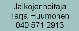 Jalkojenhoitaja Tarja Huumonen logo